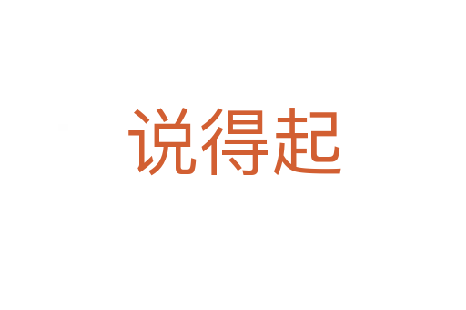说得起