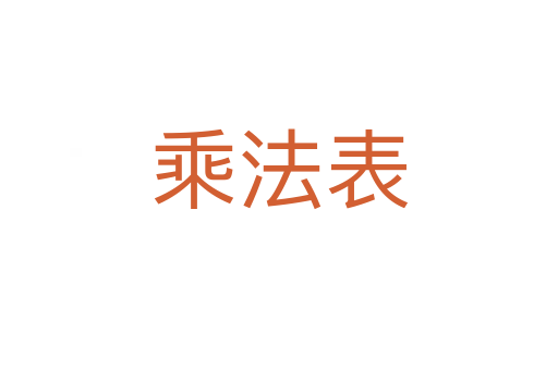 乘法表