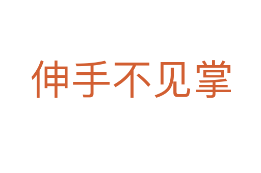 伸手不见掌