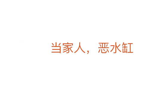 当家人,恶水缸