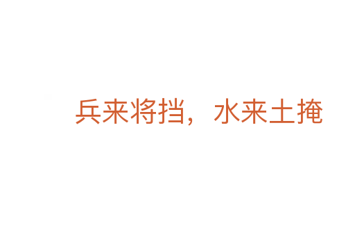 兵来将挡,水来土掩