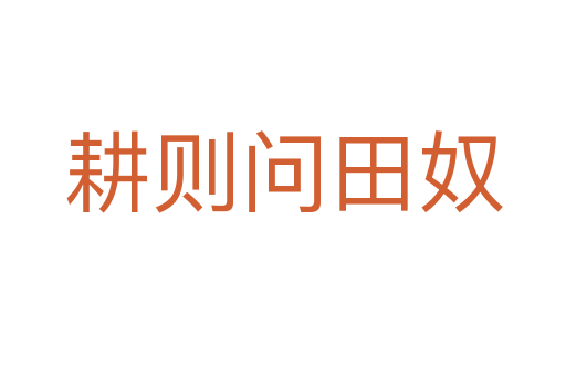 耕则问田奴